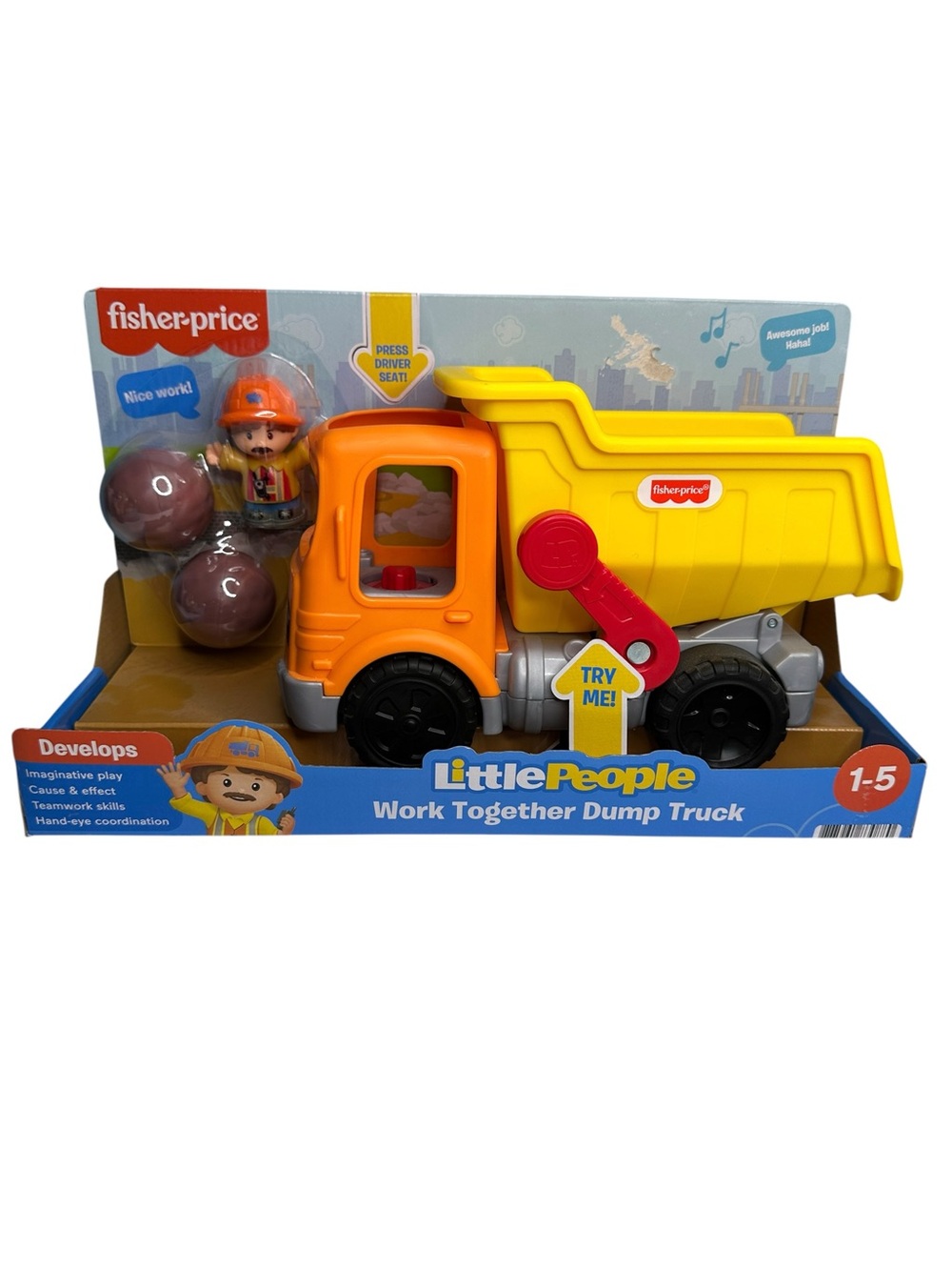 Fisher-Price Little People Work Together Dump Truck - Yellow/Orange